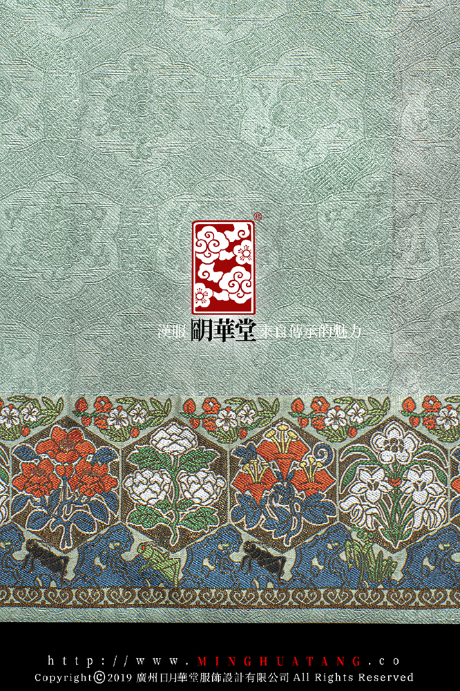 艾绿草虫四季花妆花织金纱襕裙-裙襕特写.jpg